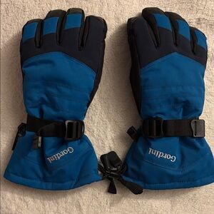 Gordini Two-Tone Blue and Black Gloves